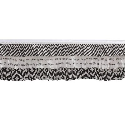 Bacati - Love Black Turquoise 4 Pc Crib Bedding Set With Diaper Caddy 6 Bacati - Love Black Turquoise 4 Pc Crib Bedding Set With Diaper Caddy - Image 6