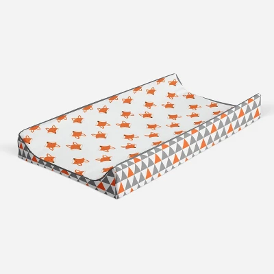 Bacati - Playful Fox Quilted Changing Pad Cover -Traingles In Gussett 6 Bacati - Playful Fox Quilted Changing Pad Cover -Traingles In Gussett - Image 6