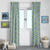 Bacati - Elephants Aqua/Lime/Grey Curtain Panel