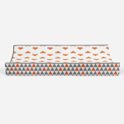 Bacati - Playful Fox Quilted Changing Pad Cover -Traingles In Gussett 4 Bacati - Playful Fox Quilted Changing Pad Cover -Traingles In Gussett - Image 4