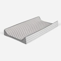 Bacati - Herringbone Quilted Muslin Changing Pad Cover Gray -Baby Trend Store GUEST 628bd067 476b 4141 8004 66ec3f93d9d0