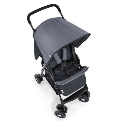 Hauck Sport T13 Lightweight Compact Foldable Stroller Pushchair With UV Protected Canopy And Swiveling And Lockable Front Wheels, Charcoal Stone 2 Hauck Sport T13 Lightweight Compact Foldable Stroller Pushchair With UV Protected Canopy And Swiveling And Lockable Front Wheels, Charcoal Stone - Image 2