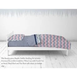 Bacati - Emma Coral/Mint/Navy Triangles Muslin 4 Pc Toddler Bedding Set 11 Bacati - Emma Coral/Mint/Navy Triangles Muslin 4 Pc Toddler Bedding Set -Baby Trend Store GUEST 695798fb 6726 47c5 aa03 cba51ccd5bea