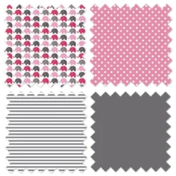 Bacati - Elephants Pink/Fuschia/Gray 6 Pc Crib Bedding Set With Long Rail Guard Cover -Baby Trend Store GUEST 695ced61 a5cd 456d a6cb 127e534f169d