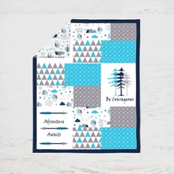 Bacati - Woodlands Forest Animals Aqua/Navy/Grey 10 Pc Crib Bedding Set With Long Rail Guard Cover 14 Bacati - Woodlands Forest Animals Aqua/Navy/Grey 10 Pc Crib Bedding Set With Long Rail Guard Cover -Baby Trend Store GUEST 6be28f89 f420 495c 9b2b f1df1b213935