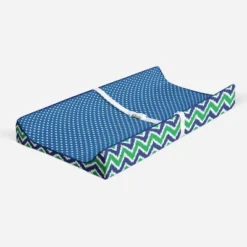 Bacati - MixNMatch Blue/Green Pin Dots Changing Pad Cover