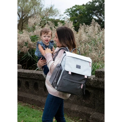 Eddie Bauer Cascade Backpack DIaper Bag - Gray/Pink 7 Eddie Bauer Cascade Backpack DIaper Bag - Gray/Pink - Image 7