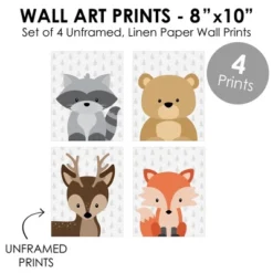 Big Dot Of Happiness Woodland Creatures - Unframed Forest Animals Nursery And Kids Room Linen Paper Wall Art - Set Of 4 - Artisms - 8 X 10 Inches 7 Big Dot Of Happiness Woodland Creatures - Unframed Forest Animals Nursery And Kids Room Linen Paper Wall Art - Set Of 4 - Artisms - 8 X 10 Inches -Baby Trend Store GUEST 70d8fb8d 4397 49bf b4f8 86f5fa670e6a