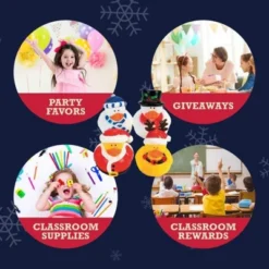 Fun Express Vinyl Holiday Rubber Duckies Party Favors, Children's Birthday Bash, Holiday Celebrations, 12pcs -Baby Trend Store GUEST 74360869 4241 4113 a061 763a96512207