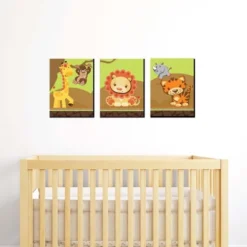 Big Dot Of Happiness Funfari - Fun Safari Jungle - Nursery Wall Art And Kids Room Decorations - Gift Ideas - 7.5 X 10 Inches - Set Of 3 Prints