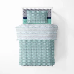 Bacati - Noah Mint Navy 3 Pc Toddler Bed Sheet Set -Baby Trend Store GUEST 781b191a 9fde 4dc8 a090 f1e98bb4538b