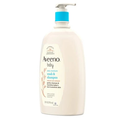 Aveeno Baby Gentle Wash & Shampoo With Natural Oat Extract For Sensitive Hair & Skin - Lightly Scented - 33 Fl Oz 5 Aveeno Baby Gentle Wash & Shampoo With Natural Oat Extract For Sensitive Hair & Skin - Lightly Scented - 33 Fl Oz - Image 5