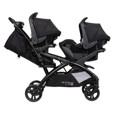 Baby Trend Sit N' Stand Double 2.0 Stroller - Madrid Black 4 Baby Trend Sit N' Stand Double 2.0 Stroller - Madrid Black - Image 4