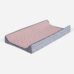 Bacati - Olivia Printed Dot/Cross Coral/Navy Quilted Changing Pad Cover -Baby Trend Store GUEST 86c6bdd0 c802 45d8 86b2 2c37fa281e14