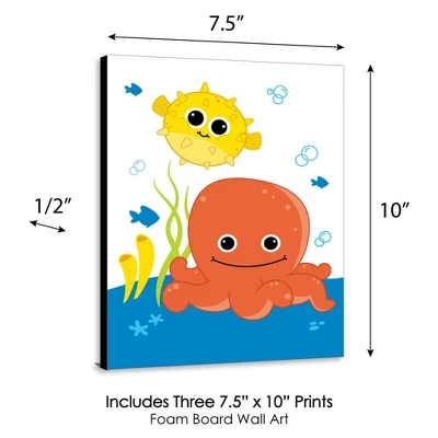 Big Dot Of Happiness Under The Sea Critters - Nursery Wall Art And Kids Room Decorations - Christmas Gift Ideas - 7.5 X 10 Inches - Set Of 3 Prints 3 Big Dot Of Happiness Under The Sea Critters - Nursery Wall Art And Kids Room Decorations - Christmas Gift Ideas - 7.5 X 10 Inches - Set Of 3 Prints - Image 3