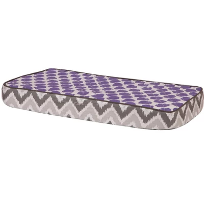Bacati - Ikat Zigzag Lilac Dots Muslin Changing Pad Cover 6 Bacati - Ikat Zigzag Lilac Dots Muslin Changing Pad Cover - Image 6