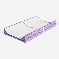 Bacati - MixNMatch Purple White Changing Pad Cover