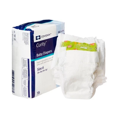 Curity Baby Diapers With Tabs, Super Absorbent 3 Curity Baby Diapers With Tabs, Super Absorbent - Image 3
