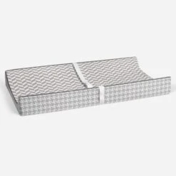 Bacati - Herringbone Quilted Muslin Changing Pad Cover Gray -Baby Trend Store GUEST 956fb6bb 0676 46dc a633 a3250e298b18