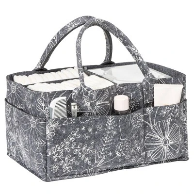 Sammy & Lou Printed Felt Storage Caddy - Floral 3 Sammy & Lou Printed Felt Storage Caddy - Floral - Image 3