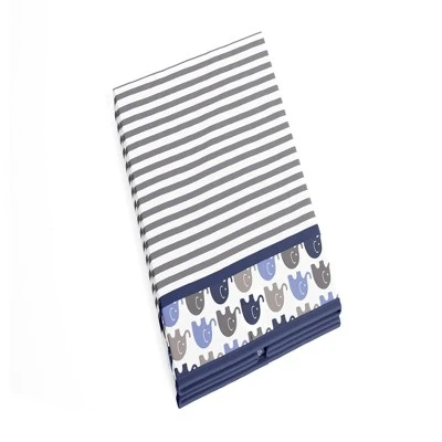 Bacati - Elephants Blue/Gray Collapsible Laundry Hamper 2 Bacati - Elephants Blue/Gray Collapsible Laundry Hamper - Image 2