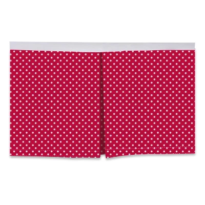 Bacati - Pin Dots Crib/Toddler Bed Skirt - Red 2 Bacati - Pin Dots Crib/Toddler Bed Skirt - Red - Image 2