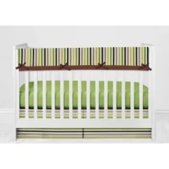 Bacati - Mod Dots Stripes Green Yellow Beige Brown 6 Pc Crib Bedding Set With Long Rail Guard Cover -Baby Trend Store GUEST 9ef71038 4cbd 428f aa74 596fafb3f15f