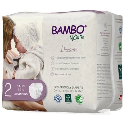 Bambo Nature Dream Disposable Diapers, Eco-Friendly, Size 2 3 Bambo Nature Dream Disposable Diapers, Eco-Friendly, Size 2 - Image 3