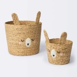 Braided Water Hyacinth Medium Round Storage Basket - Rabbit - Cloud Island™ -Baby Trend Store GUEST a5d9b501 e874 4e24 abfc c6e9b2eecec0