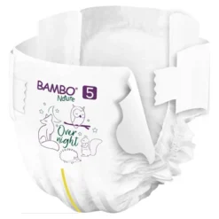 Bambo Nature Overnight Diapers, Disposable, Eco-Friendly, Size 5