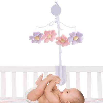 Bedtime Originals Lavender Floral Musical Baby Crib Mobile Soother Toy 1 Bedtime Originals Lavender Floral Musical Baby Crib Mobile Soother Toy