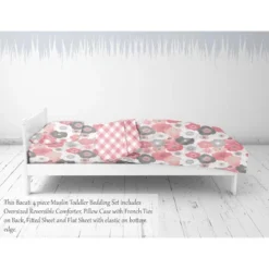 Bacati - Watercolor Floral Coral Gray 5 Pc Toddler Bedding Set -Baby Trend Store GUEST ad32e65a bc5a 4566 a056 77527838f469