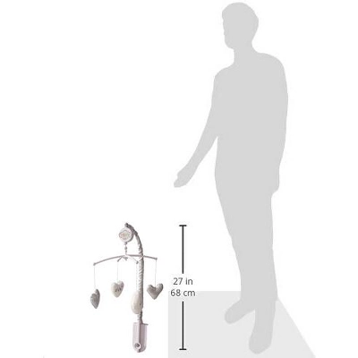 Bacati - Love Grey/Silver Musical Mobile 1 Bacati - Love Grey/Silver Musical Mobile