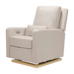 Babyletto Sigi Glider Recliner With Electronic Control And USB With Light Wood Base - Greenguard Gold Certified -Baby Trend Store GUEST b9a18f91 9da9 4606 b467 073768641912