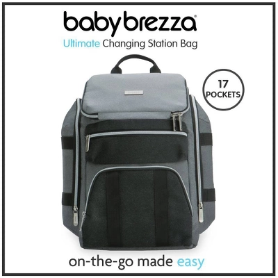 Baby Brezza Changing Station Diaper Bag - Gray 1 Baby Brezza Changing Station Diaper Bag - Gray