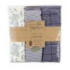 Touched By Nature Baby Boy Organic Cotton Swaddle Wraps, Elephant, 0-3 Months