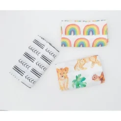 STINA & MAE Safari Life Organic Cotton Baby Blanket