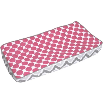 Bacati - Gray Zigzag Pink Dots Muslin Changing Pad Cover.... 7 Bacati - Gray Zigzag Pink Dots Muslin Changing Pad Cover.... - Image 7