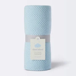 Seed Stitch Sweater Knit Baby Blanket - Light Blue - Cloud Island™ -Baby Trend Store GUEST ca1ff544 1eaa 4465 b882 9ae575e5937e