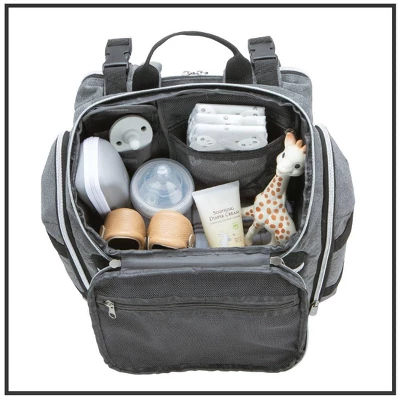 Baby Brezza Changing Station Diaper Bag - Gray 3 Baby Brezza Changing Station Diaper Bag - Gray - Image 3