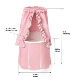 Badger Basket Empress Round Baby Bassinet With Canopy -Baby Trend Store GUEST d06fcbb6 3d8d 4ef6 acfd cf3cdb8b12e9