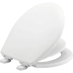 Mayfair By Bemis Little2Big Never Loosens Round Plastic Children's Potty Training Toilet Seat With Slow Close Hinge - White