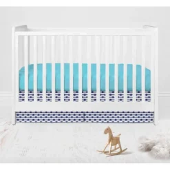 Bacati - Aztec Print Liam Aqua Orange Navy 4 Pc Crib Bedding Set With Diaper Caddy -Baby Trend Store GUEST d2698c47 1f6f 44fd afa9 07037d83a621