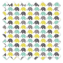 Bacati - Elephants Mint/Yellow/Gray 4 Pc Crib Bedding Set With Diaper Caddy -Baby Trend Store GUEST d4535226 e800 4739 a94d bc29f1856597