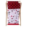 Bacati - Woodlands Red/Black/Gray Laundry Hamper With Wooden Frame