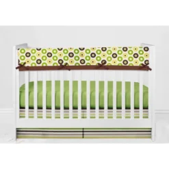 Bacati - Mod Dots Stripes Green Yellow Beige Brown 6 Pc Crib Bedding Set With Long Rail Guard Cover -Baby Trend Store GUEST d544ef31 c050 455d 9ad3 b253089fc6da