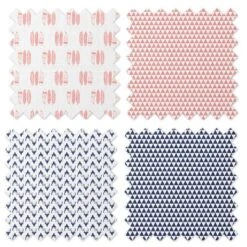 Bacati - Olivia Coral/Navy Muslin Buck/Feathers/Triangles Swaddling Blankets Set Of 4 -Baby Trend Store GUEST d555310c 0a9a 41ab 9c30 dd5c7fa04bf4
