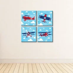 Big Dot Of Happiness Taking Flight - Airplane - Vintage Plane Kids Home Decor - 11 X 11 Inches Nursery Wall Art - Set Of 4 Prints For Baby's Room -Baby Trend Store GUEST d5e3af87 4e13 4e20 a45b 0aa0f3ddcdd7