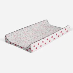 Bacati - Baseball Red/Gray Muslin Changing Pad Cover -Baby Trend Store GUEST d9d1a779 defc 4f91 8420 fc6519aa839f