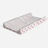 Bacati - Baseball Red/Gray Muslin Changing Pad Cover